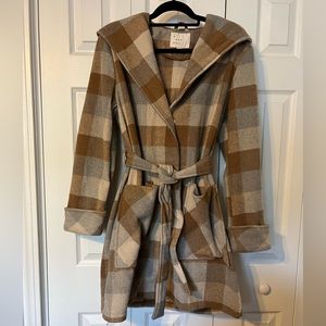 A New Day Wool Checkered Coat - size L